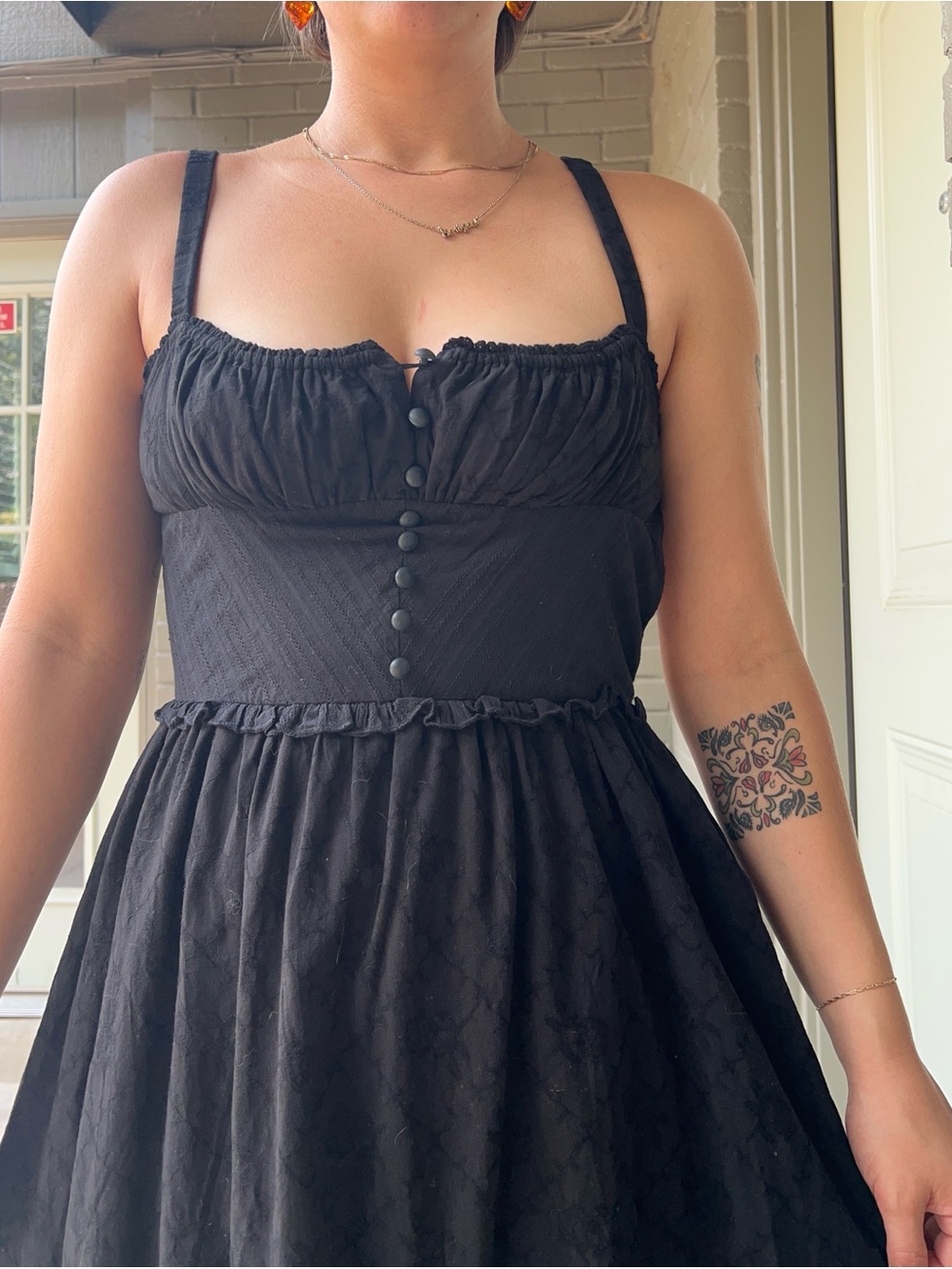 Balconette Cami-Top Corset-style Midi Flowy dress